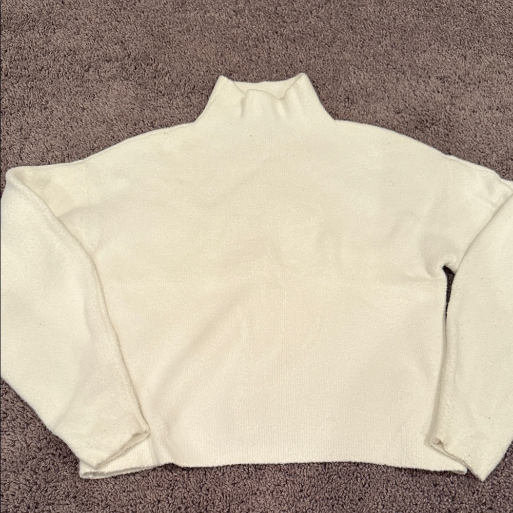 Express Cream Turtleneck Sweater